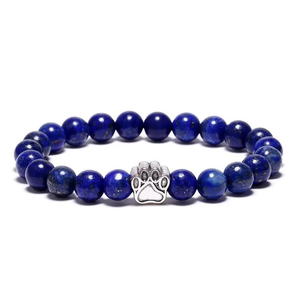 Pawprint Beaded Stretchy Bracelet - Picture 1 of 1
